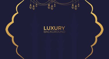 Lüks İslami arka plan, altın Arap desenli, İslami doğu tarzı Arapça. Ramazan Stili Dekoratif Mandala. İslami nüanslara uygun temalar