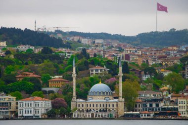 Beautiful Mosque near river in turkey