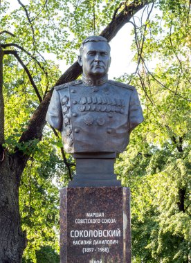 Sovyetler Birliği Mareşali Vasily Danilovich Sokolovsky Samara. Rusya Ağustos 2021 