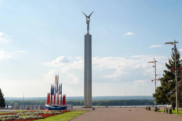 Vue Monument Gloire Samara City Russie Août 2021 — Photo
