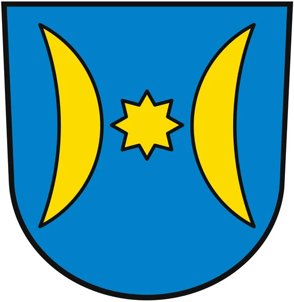 Wappen Der Gemeinde Schwiberdingen Deutschland Isoliert Auf Weiß — Stockfoto