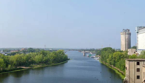 Panorama Över Bron Över Floden Samara Samara Stad Ryssland Augusti — Stockfoto