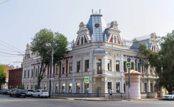 Kommersiella Och Industriella Bankens Hus Pionerskaja Street Samara Stad Ryssland — Stockfoto