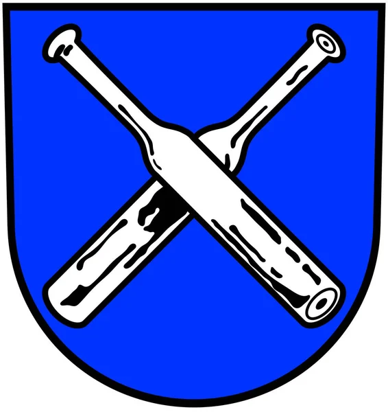 Wappen Der Gemeinde Althütte Deutschland Isoliert Auf Weiß — Stockfoto