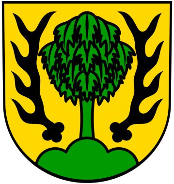 Asperg şehrinin arması. Almanya beyazdan soyutlandı 