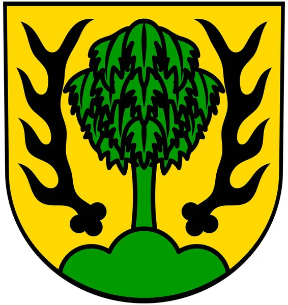 Wappen Der Stadt Asperg Deutschland Weiss Isoliert — Stockfoto