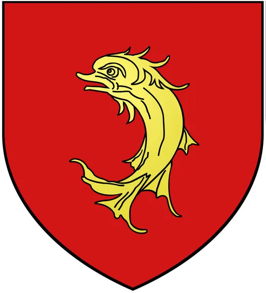 Wappen Des Departements Loire Frankreich Isoliert Auf Weiß — Stockfoto