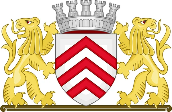 Coat Arms City Lear Belgium Isolated White — Stock Photo, Image