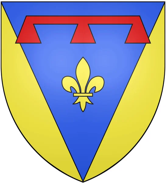 Escudo Armas Del Departamento Var Francia Aislado Sobre Blanco —  Fotos de Stock