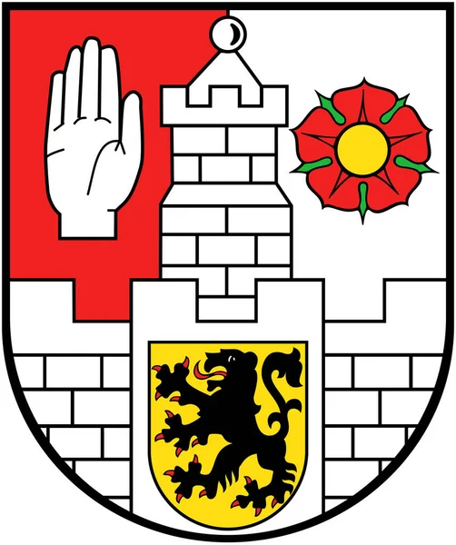 Altenburg Város Címerét Németországba Fehér Alapon Elszigetelve — Stock Fotó