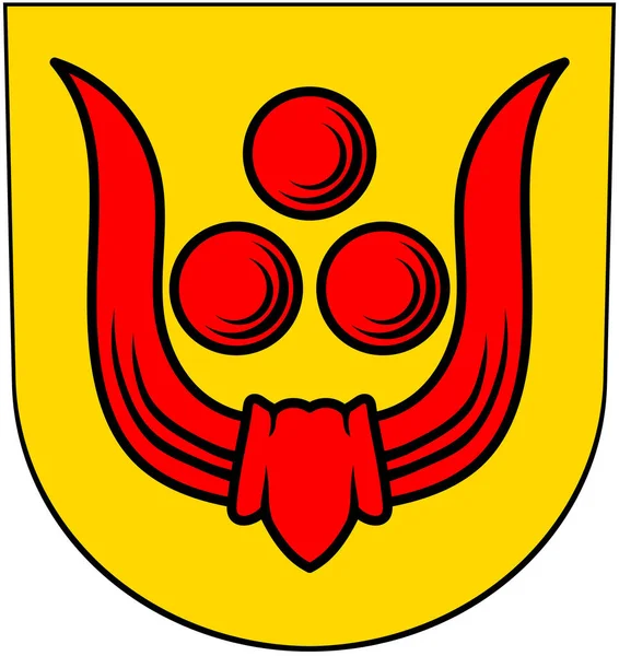 Wappen Der Gemeinde Sersheim Deutschland Isoliert Auf Weiß — Stockfoto