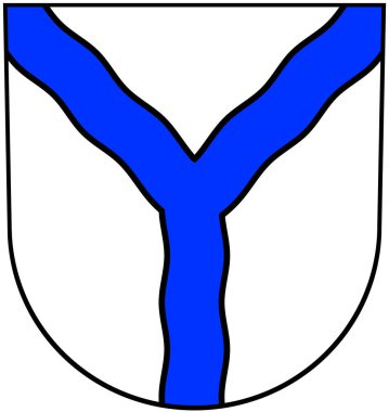 Belediye arması Vembach. Almanya. Beyazda izole edilmiş 