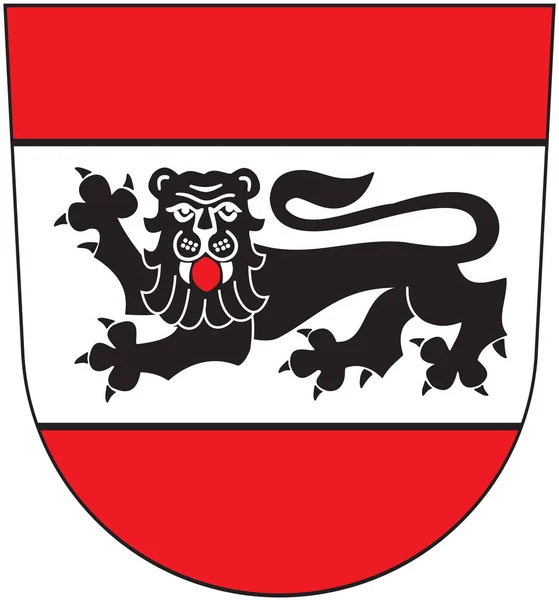 Herb Komuny Eberhardzell Niemcy Odizolowane Biało — Zdjęcie stockowe