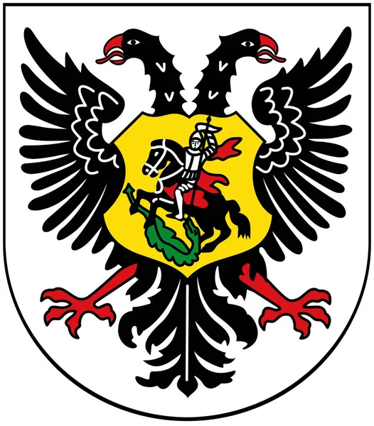 Escudo Armas Del Distrito Ortenau Alemania Aislado Sobre Blanco —  Fotos de Stock