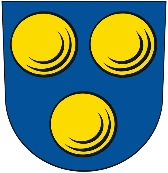 Escudo Armas Ciudad Freiberg Neckar Alemania Aislado Sobre Blanco —  Fotos de Stock