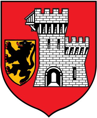 Grevenbroch şehrinin arması. Almanya 