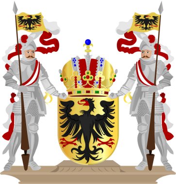Coat of arms of the city of Deventer. Netherlands. Isolated on white 