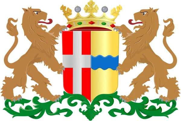 Coat Arms Stichtse Vecht Community Netherlands Isolated White — стокове фото