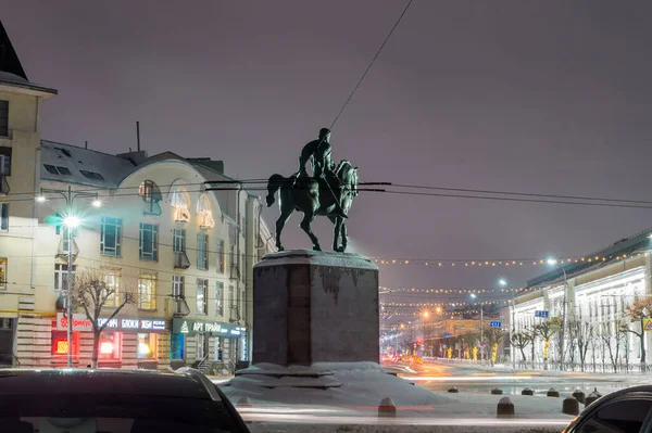 Monument Prince Oleg Ryazansky Cathedral Square Ryazan Russia January 2022 — Foto de Stock