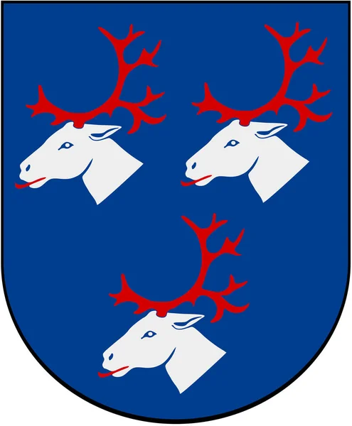 Wappen Der Stadt Ume Schweden Isoliert Auf Weiß — Stockfoto