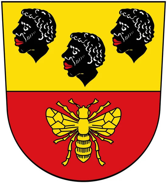 Escudo Armas Del Municipio Strullendorf Alemania Aislado Sobre Blanco — Foto de Stock