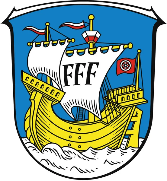 Coat Arms City Flrsheim Main 백인들에게 고립됨 — 스톡 사진