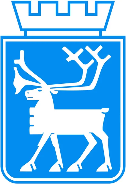 トロムの町の紋章 ノルウェーだ 白に隔離された — ストック写真