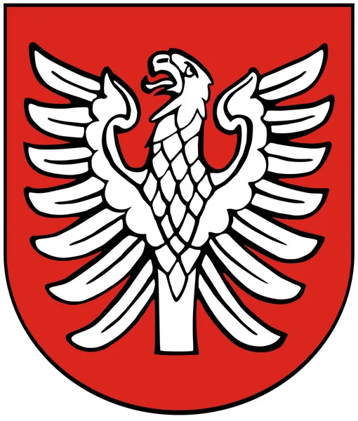 Wappen Des Landkreises Heilbronn Deutschland Isoliert Auf Weiß — Stockfoto