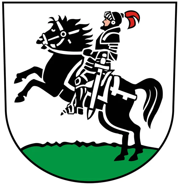 Oberstenfeld Község Címerét Németországba Fehér Alapon Elszigetelve — Stock Fotó