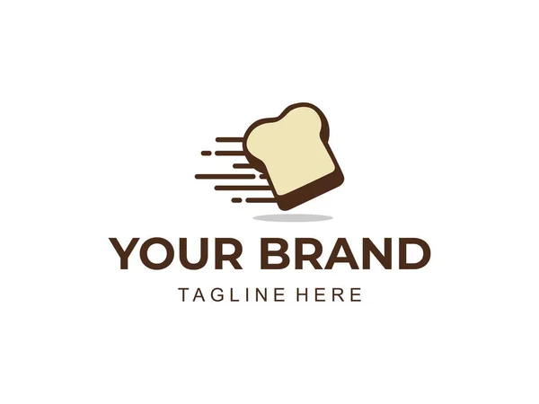 Современный Дизайн Логотипа Fast Bread — стоковый вектор