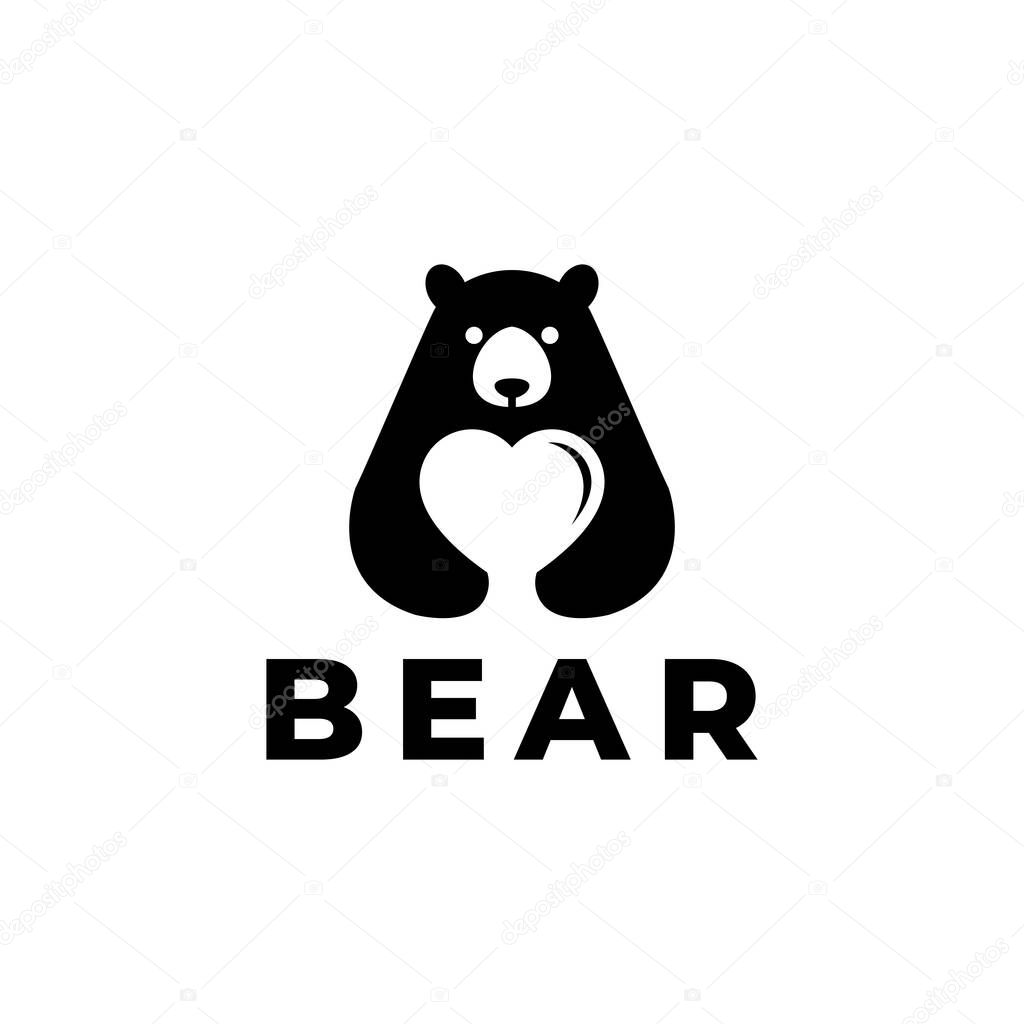 Animal Bear Love Logo 1