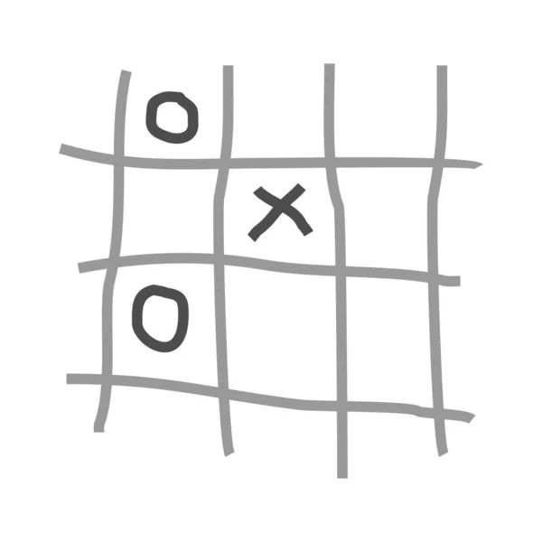 Esboço desenhado à mão jogo tic tac toe xo conjunto de jogos para