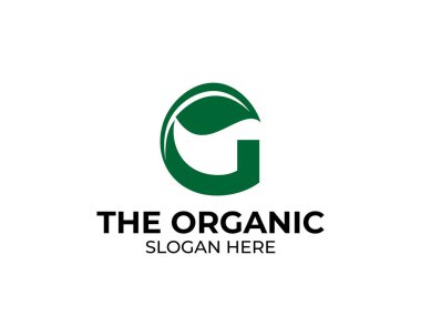 Letter G. eco leaves logo design. Organic farming logo design idea. Farm fresh products unique sign. Fitness