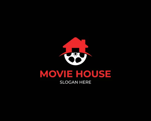 House Film Movie Production Logo Design — Stockový vektor