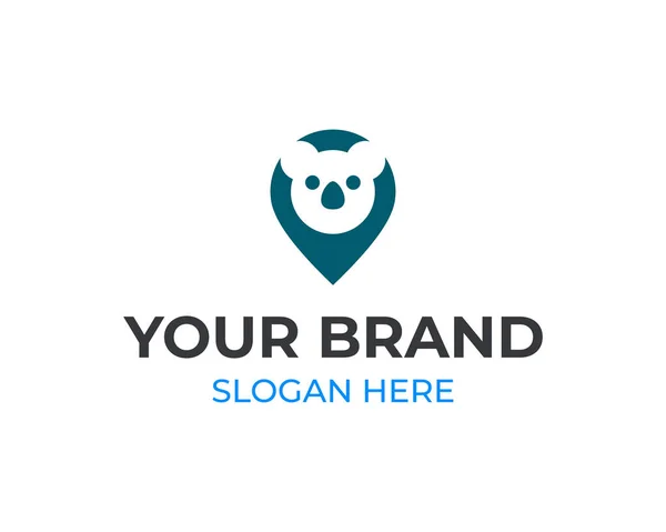 Koala Logo Design Template Vector Illustration — 스톡 벡터