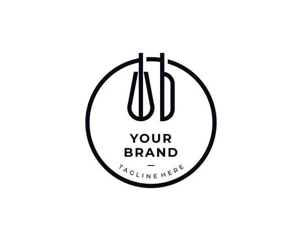 Simple Bakery Logo Design Bake Cake Pastry Simple Homemade Badge — 스톡 벡터