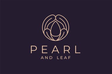 Pearl logo icon design abstract modern minimal style illustration. pearl nature vector emblem sign symbol mark logotype