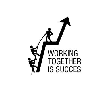 Business development, teamwork concept. Vector illustration
