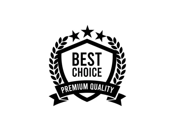 Vintage Laurel Wreath Best Choice Award Label Premium Quality Design — Stockvektor