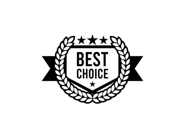 Vintage Laurel Wreath Best Choice Award Label Design Element Sale — Stockvektor