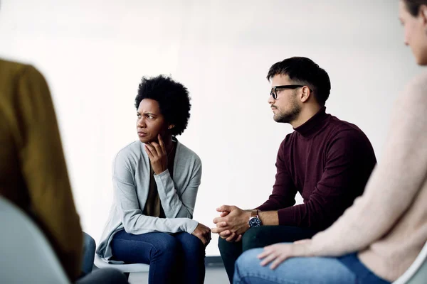 Small Group People Participating Group Therapy Community Center — Stock Fotó