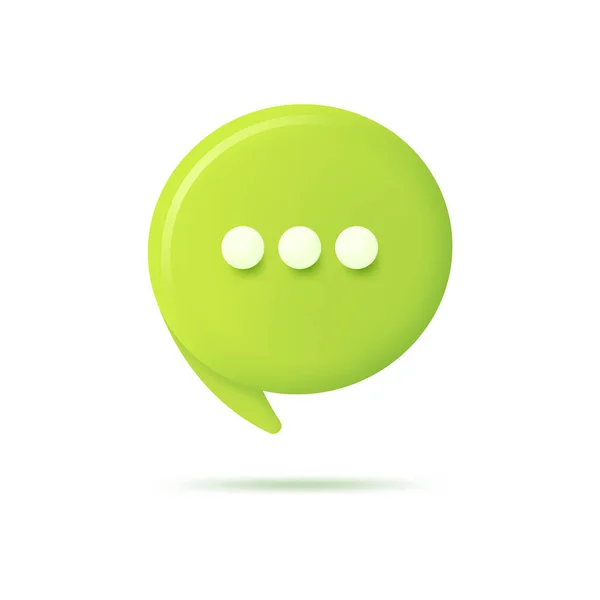 Vector realista 3d bolha de fala, ícone de chat, caixa de mensagem —  Vetores de Stock