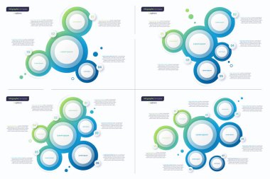 Soyut vektör gradyan minimalistik bilgi şablonları 4567 daireden oluşur