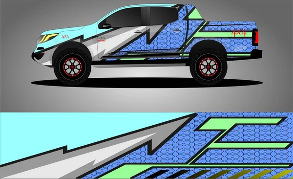 Car Decal Wrap Design Truck Cargo Van Wrap Vector Graphic — Vector de stock