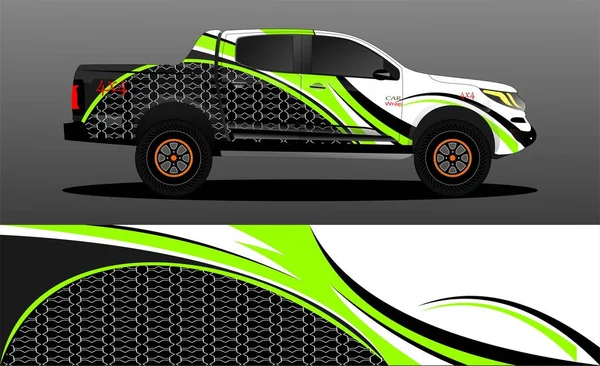 Car Decal Wrap Design Truck Cargo Van Wrap Vector Graphic — Vetor de Stock