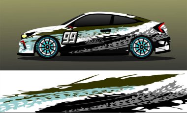 Vinil ambalaj ve çıkartmalar için araba ambalajı soyut yarış grafik arka planı