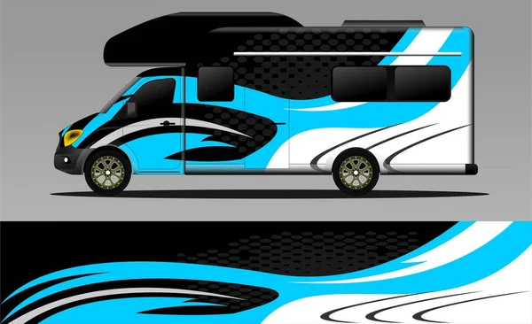 Racing Background Vector Camper Car Wraps More — Stok Vektör