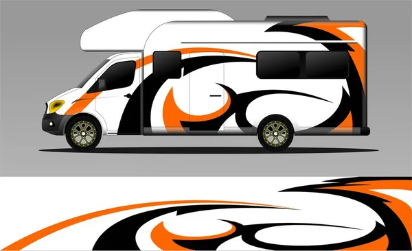 Racing Background Vector Camper Car Wraps More — Image vectorielle