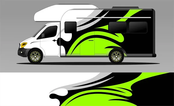 Racing Background Vector Camper Car Wraps More — Vettoriale Stock