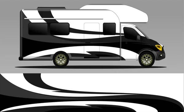 Racing Background Vector Camper Car Wraps More — Image vectorielle